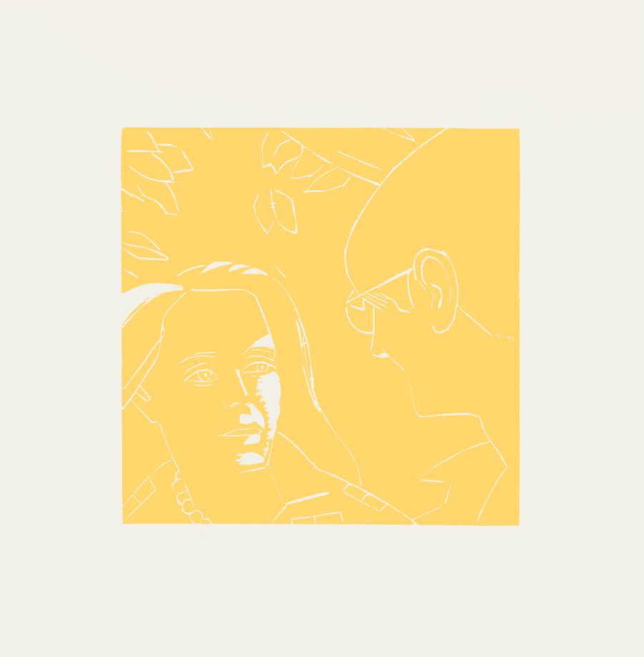 Alex Katz, ‘Anda and Dino’, 1986, Print, Woodcut, Peter Blum Edition, Numbered