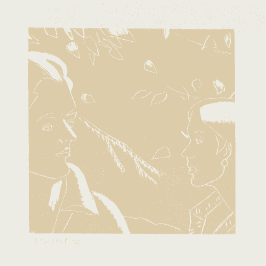 Alex Katz, ‘Rackstraw and Peggy’, 1986, Print, Woodcut, Peter Blum Edition, Numbered