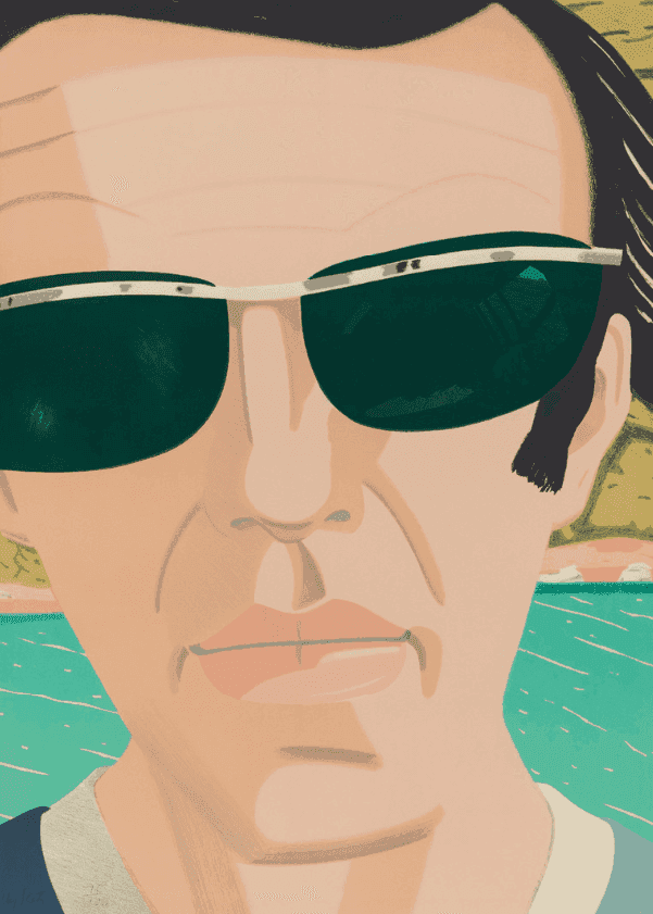 Alex Katz, ‘Self Portrait with Sunglasses’, 1970, Print, Color lithograph, null, Numbered