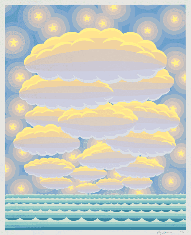 Amy Lincoln, ‘Daylight Stars and Clouds’, 2023, Print, 17 color silkscreen on Coventry rag paper, null, Numbered