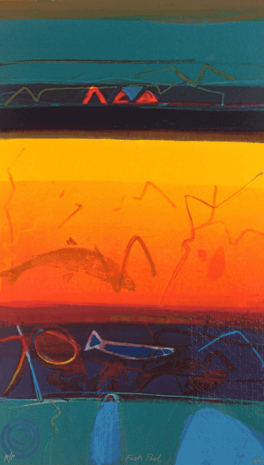 Barbara Rae, ‘Fish Pool’, 2010, Print, Silkscreen on Paper, CCA Galleries, 