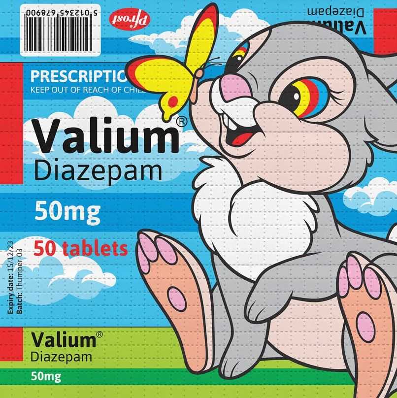 Ben Frost, ‘Valium Thumper 50mg’, 2026, Print,  Archival Pigment Print on Perforated Blotter Paper, 1xRUN, Numbered