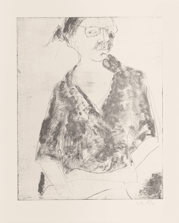 Chantal Joffe, ‘Self-Portrait in August’, 2025, Print, Etching, Paragon | Contemporary Editions Ltd, Numbered