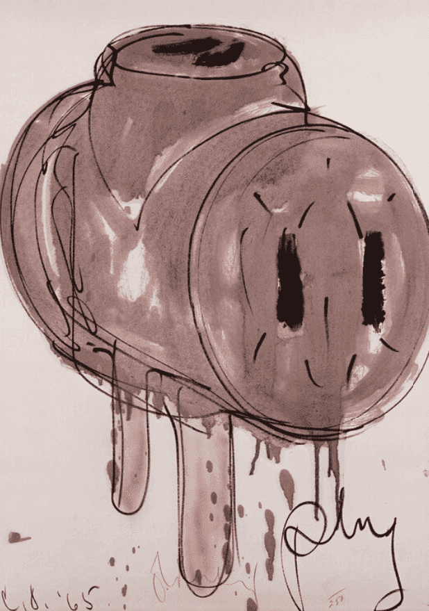 Claes Oldenburg, ‘Sketch for a Three-way Plug’, 1972, Print, Offset lithograph in colors on wove paper, University Art Museum Council, Numbered