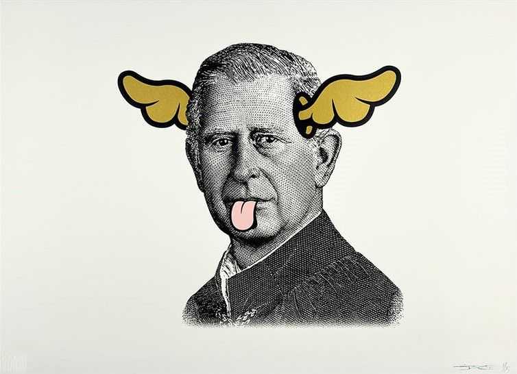 D*Face, ‘Dog Save the King Edition (Gold Wing)’, 2025, Print, 3 colour, hand-pulled silkscreen print on Heritage Bookwhite 315gsm paper stock, null, Numbered