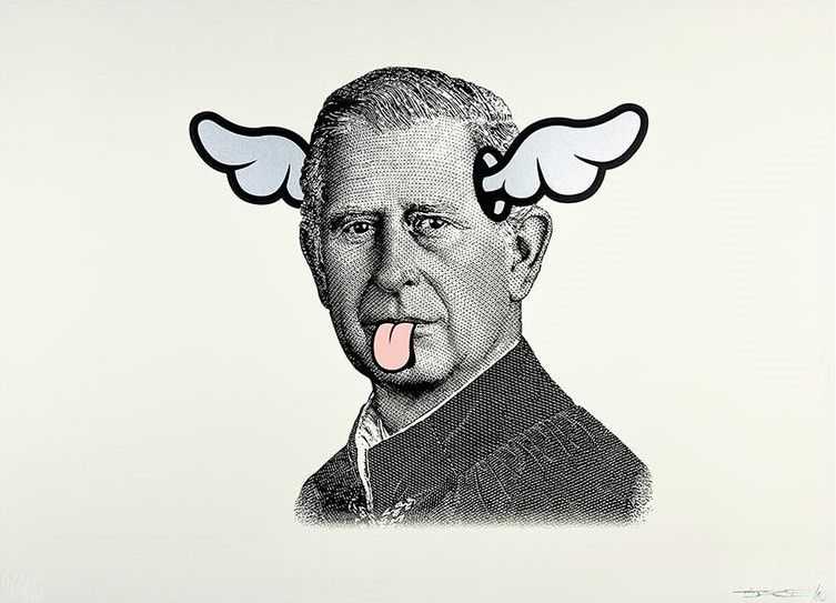 D*Face, ‘Dog Save the King Edition (Silver Wing)’, 2025, Print, 3 colour, hand-pulled silkscreen print on Heritage Bookwhite 315gsm paper stock, null, Numbered