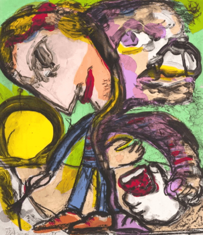 Dana Schutz, ‘Line Painter’, 2023, Print, 13-color silkscreen with etching and aquatint on surface gampi paper, null, 