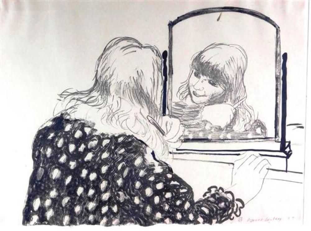 David Hockney, ‘Ann Combing Her Hair’, 1979, Print, Hand-finished lithograph, null, Numbered