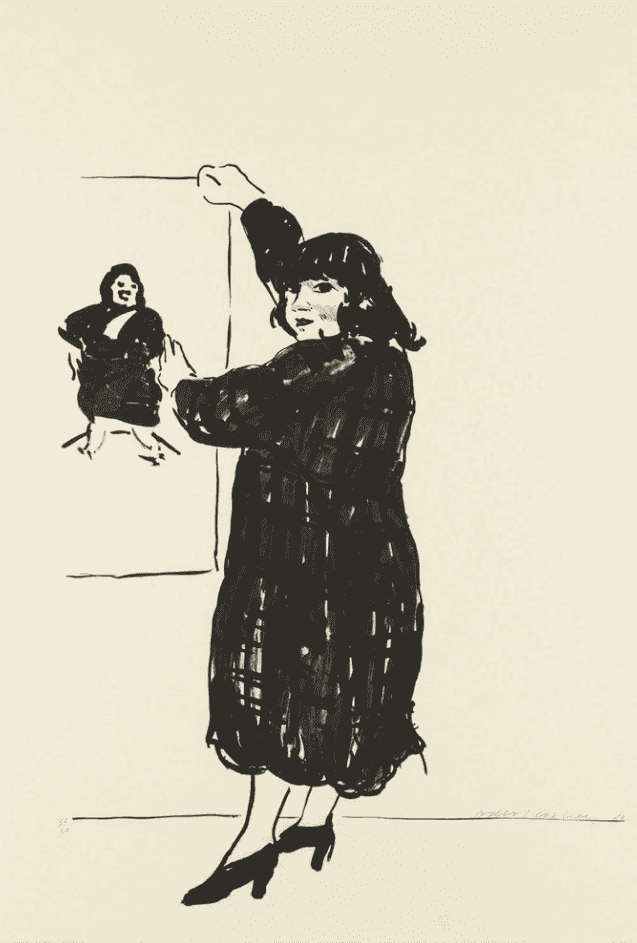 David Hockney, ‘Ann Looking At Her Picture’, 1980, Print, Lithographic edition, null, Numbered
