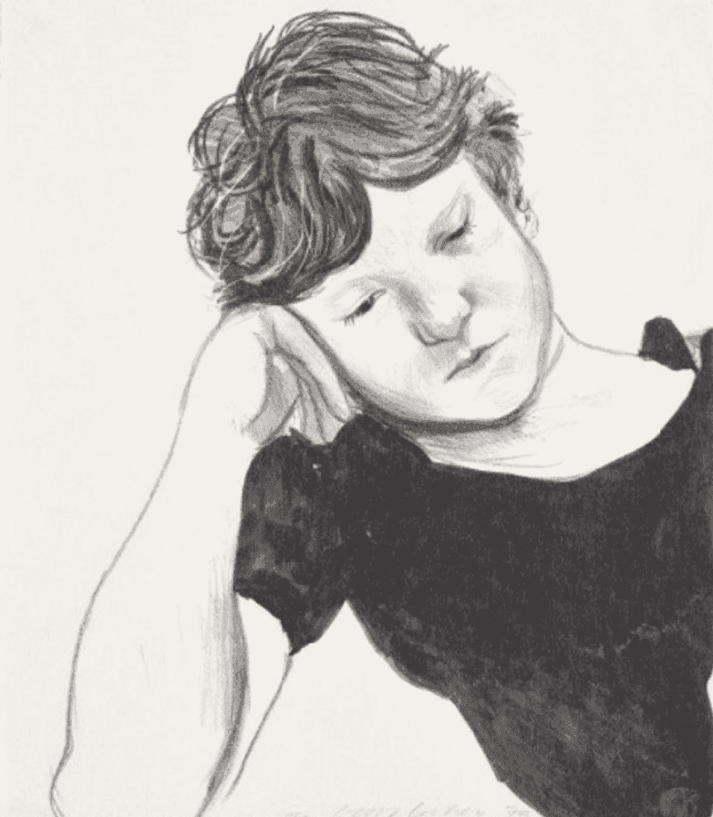 David Hockney, ‘Byron On Hand’, 1980, Print, Hand-finished lithograph, null, Numbered