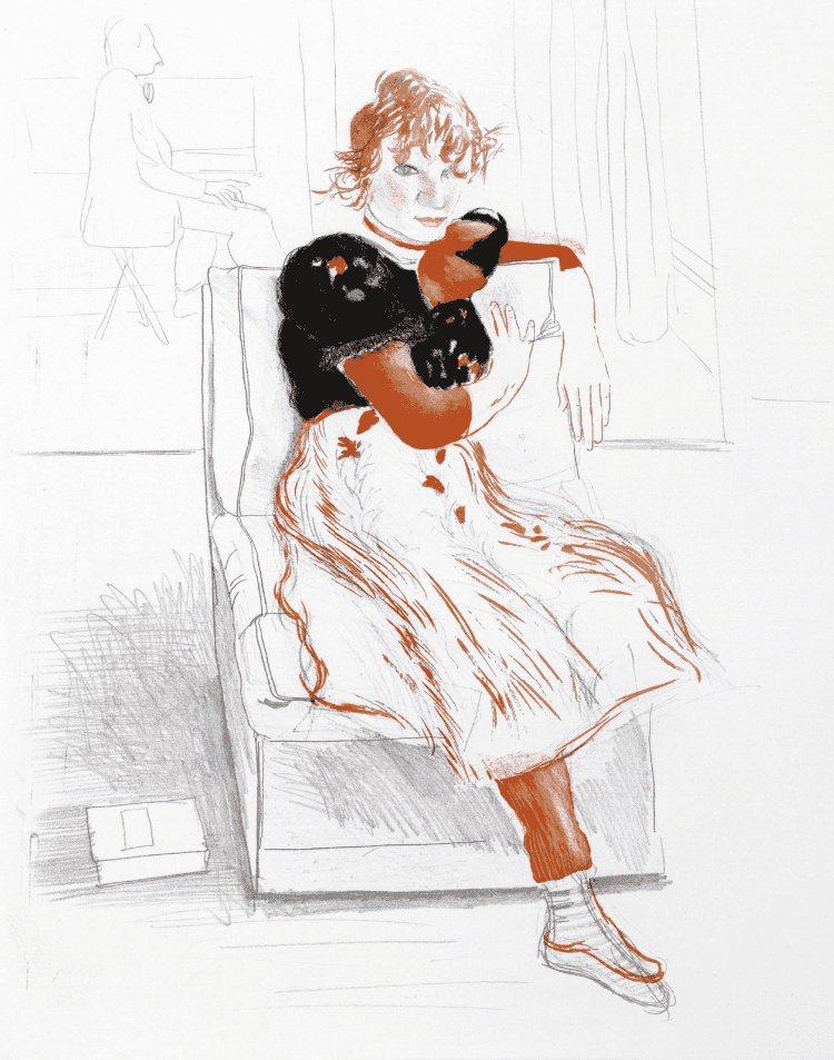 David Hockney, ‘Celia Observing’, 1976, Print, Intaglio on paper, null, Numbered