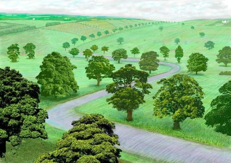 David Hockney, ‘Green Valley’, 2008, Print, Digital media impression, null, Numbered