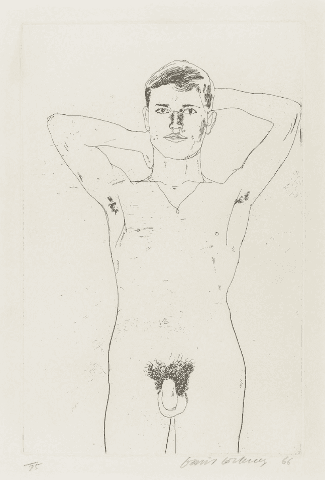 David Hockney, ‘In An Old Book’, 1966, Print, Hand-etched image, null, Numbered