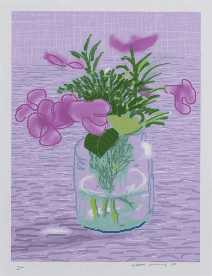 David Hockney, ‘Lilacs’, 2010, Print, Fine art giclée, null, Numbered