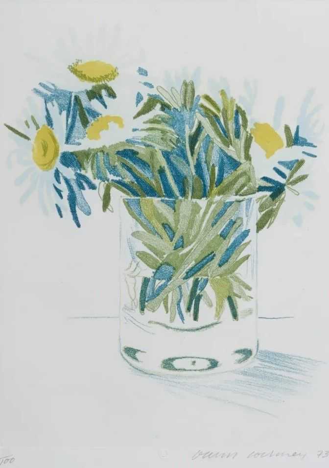 David Hockney, ‘Marguerites’, 1973, Print, Etched work, null, Numbered