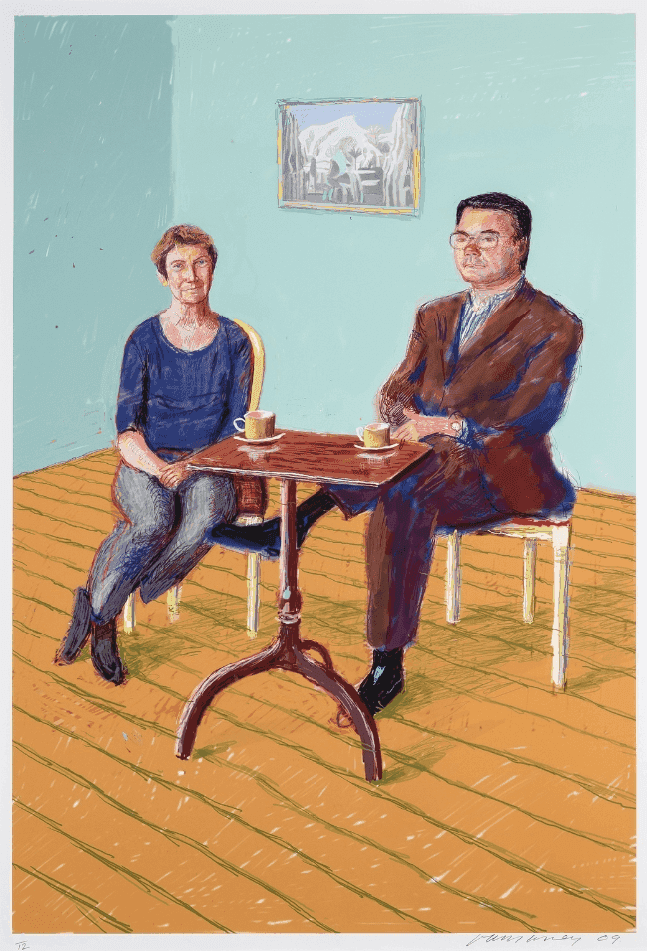 David Hockney, ‘Michelle And John Spike’, 2009, Print, Digital reproduction, null, Numbered