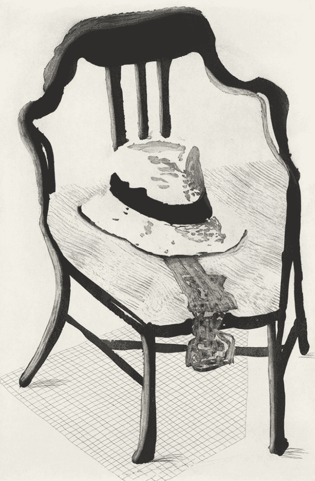 David Hockney, ‘Panama Hat On A Chair’, 1998, Print, Stone lithograph, null, Numbered