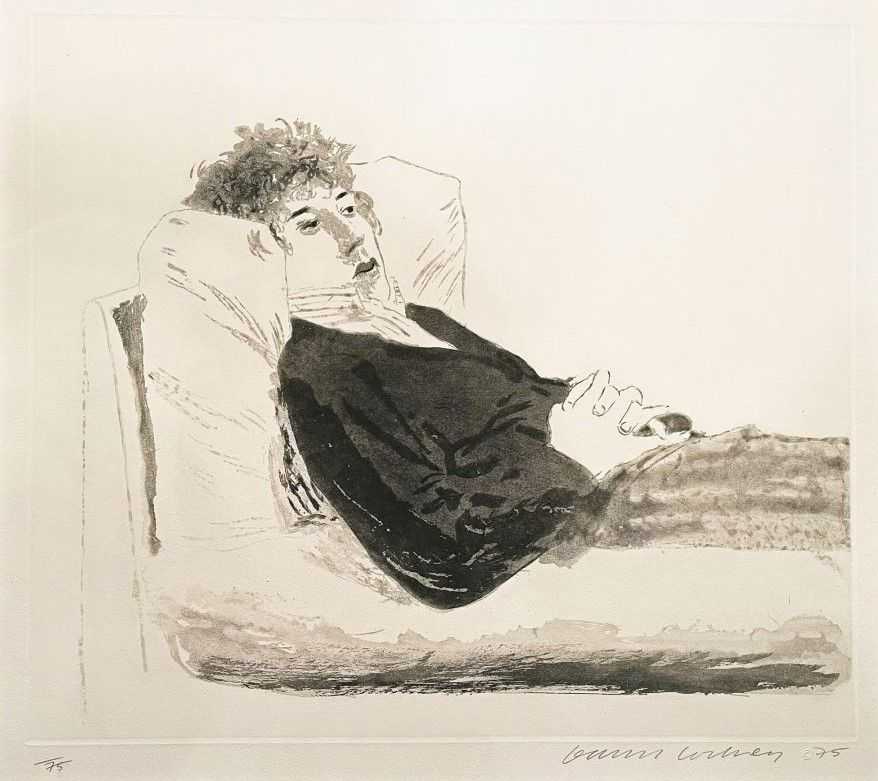 David Hockney, ‘Reclining Figure’, 1975, Print, Traditional etching, null, Numbered
