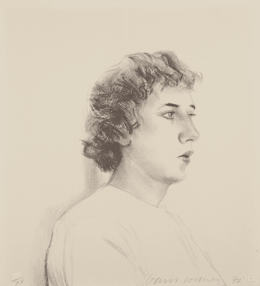David Hockney, ‘Small Head Of Gregory’, 1976, Print, Offset litho, null, Numbered