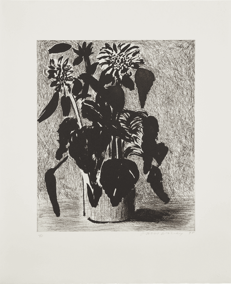 David Hockney, ‘Sunflower II’, 1995, Print, Fine line intaglio, null, Numbered