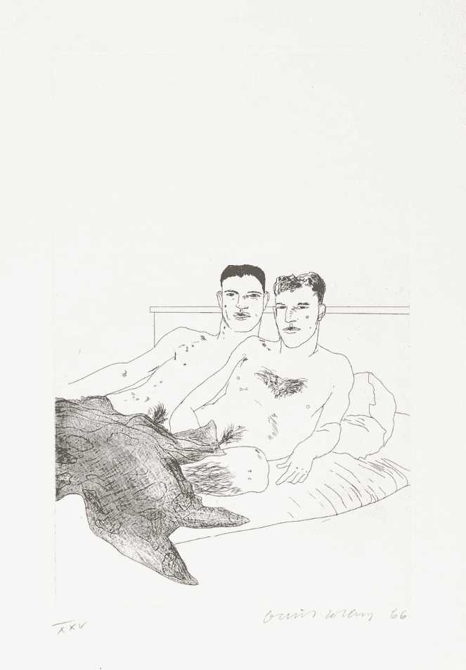 David Hockney, ‘The Beginning’, 1966, Print, Etched work, null, Numbered