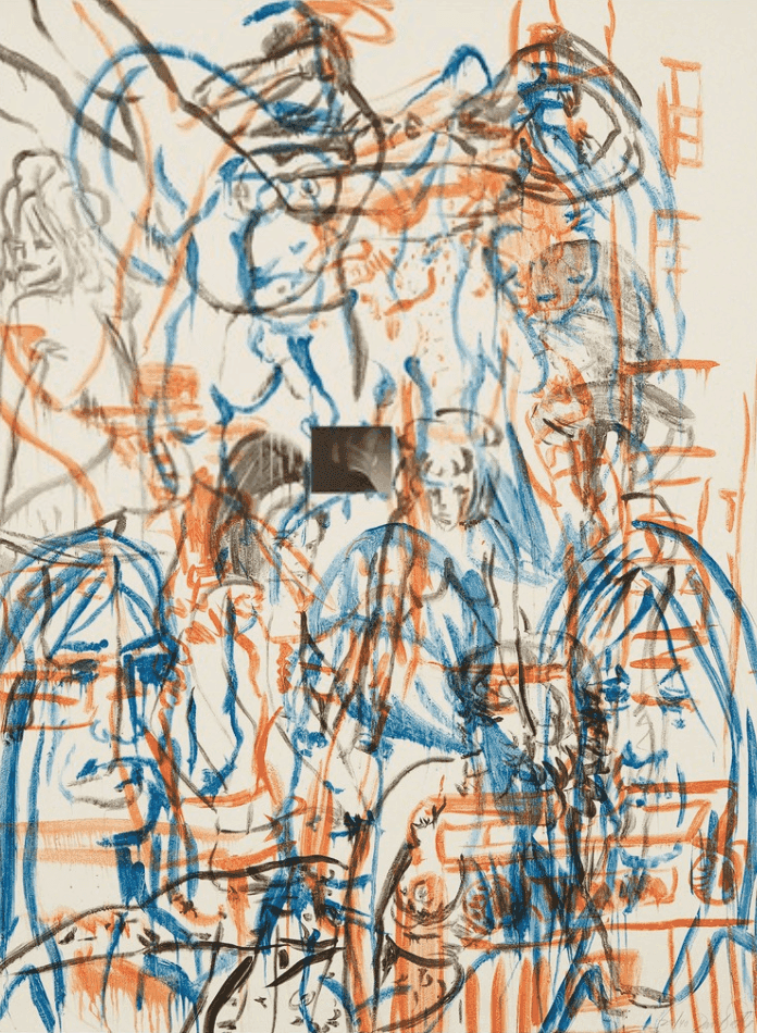 David Salle, ‘From Theme for an Aztec Moralist’, 1983, Print, Lithograph in colors, on wove paper, the full sheet, null, Numbered