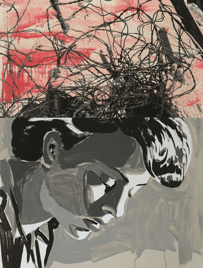 David Salle, ‘Hannah, Gray’, 2014, Print, Original lithograph from 13 plates proofed and printed on a Steinmesse & Stollberg Dufa 813 flatbed proof press on Cartiera Magnani Revere Felt Standard White mould made paper, Huston Fine Art Press, 