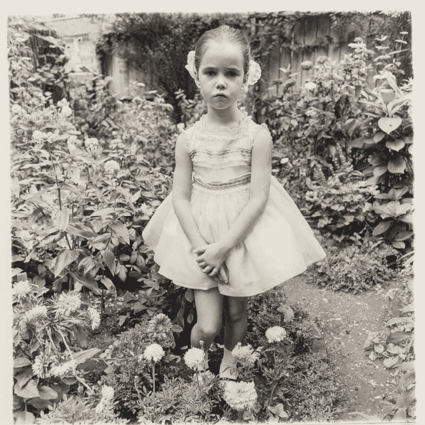 Diane Arbus, ‘Girl in a Party Dress, NYC’, 1967, Print, Silver gelatin photograph, null, Numbered, Dated