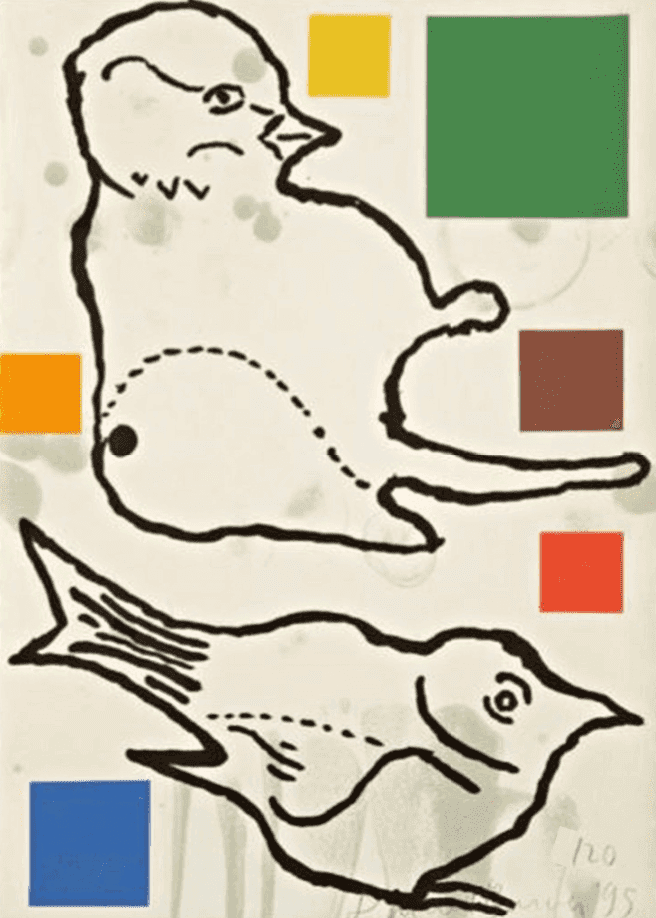 Donald Baechler, ‘Birds’, 1995, Print, Lithograph on wove paper, null, Numbered, Dated