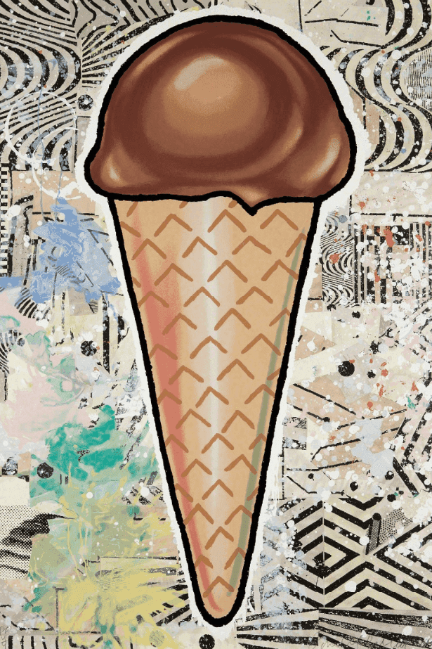 Donald Baechler, ‘Chocolate Cone’, 2007, Print, Screenprint in colors, on wove paper, the full sheet, Pace Editions, Inc., Numbered, Dated