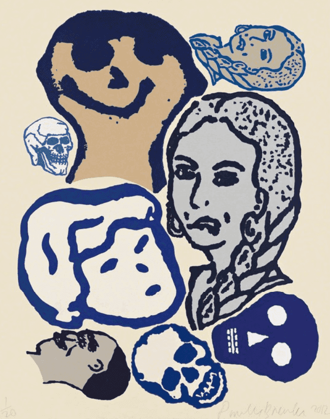 Donald Baechler, ‘Crowd A’, 2012, Print, Woodblock and chine colle printed onto handmade paper, null, Numbered, Dated