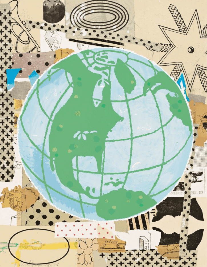 Donald Baechler, ‘Globe’, 2001, Print, 32 color screenprint, Pace Editions, Inc., Numbered, Dated