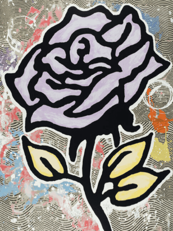 Donald Baechler, ‘Rose (Lavender)’, 2015, Print, 28-color silkscreen on 2-ply museum board, null, Numbered, Dated