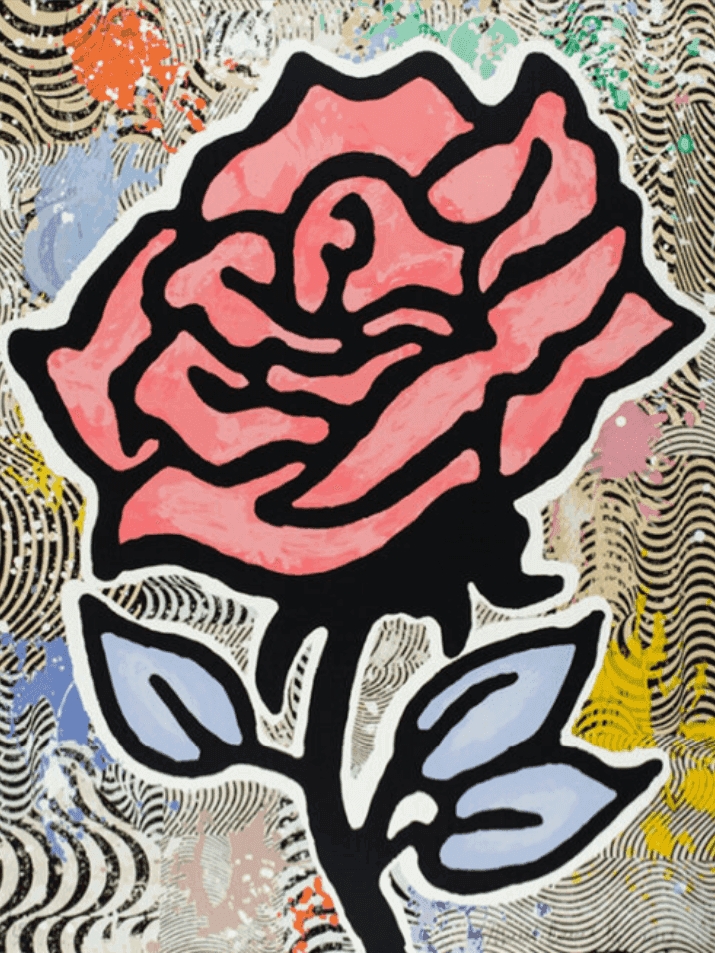 Donald Baechler, ‘Rose (Red)’, 2015, Print, 28-color silkscreen on 2-ply museum board, null, Numbered, Dated