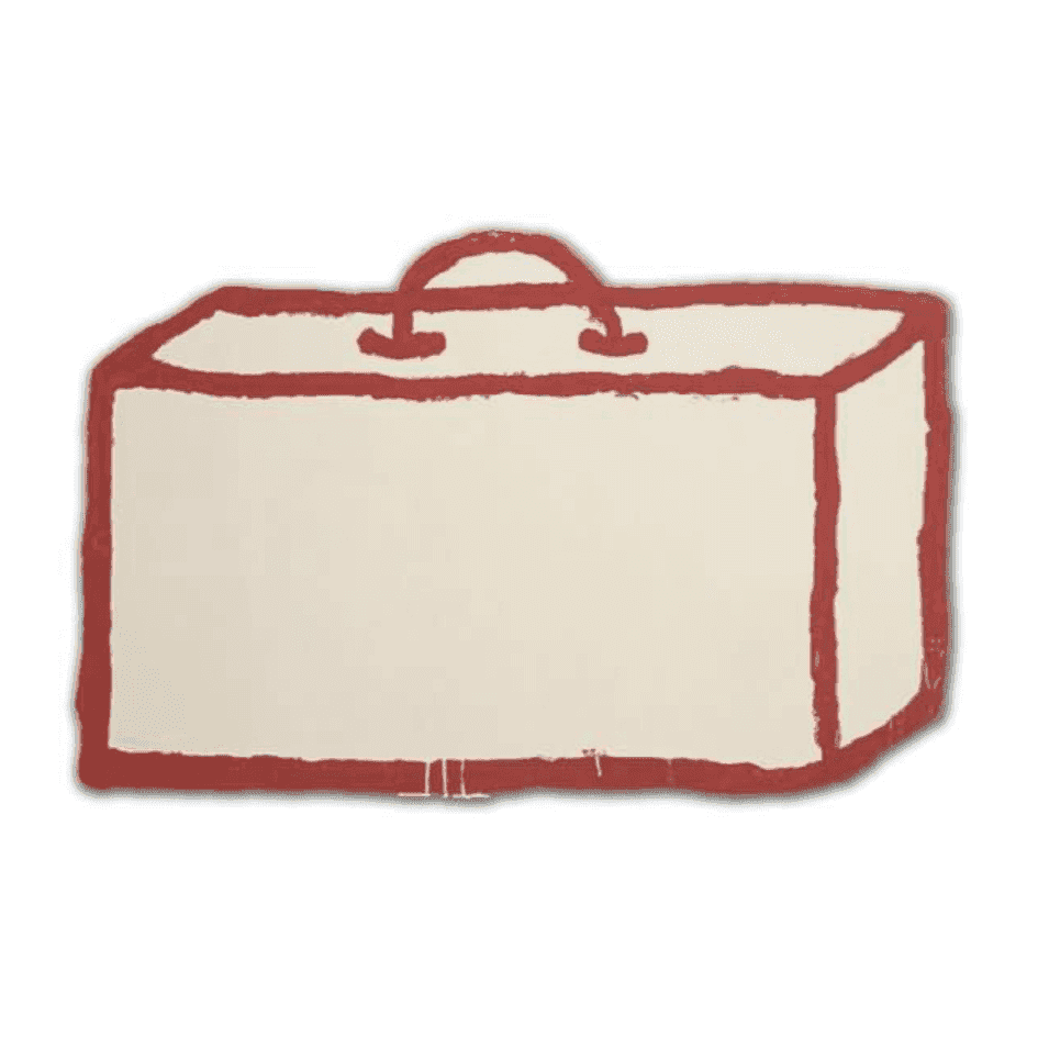Donald Baechler, ‘Suitcase’, 2003, Sculpture, 4-color silkscreen on honeycomb aluminum, null, Numbered, Dated