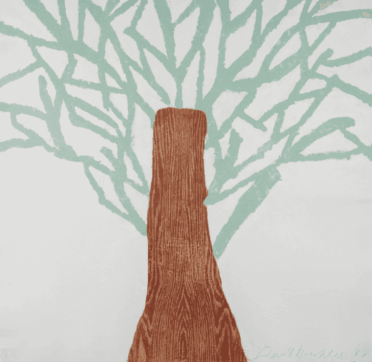 Donald Baechler, ‘Tree’, 1988, Print, Woodcut in stenciled handmade paper print in colors, null, Numbered
