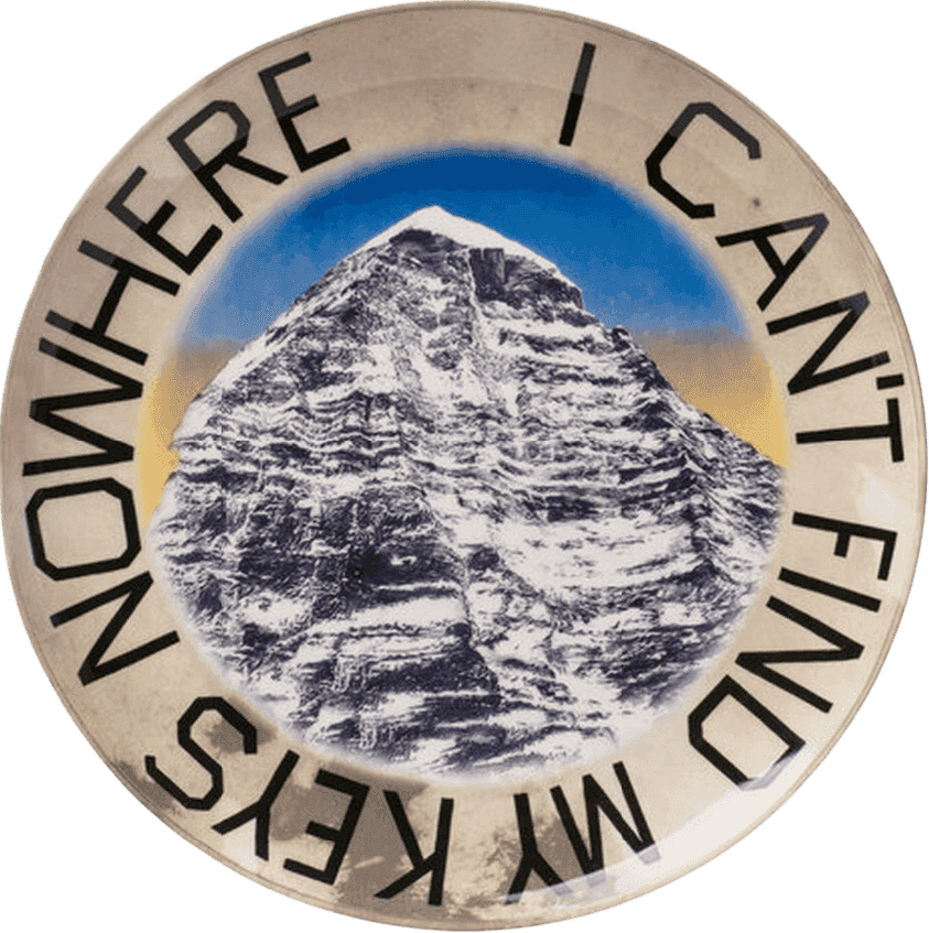 Ed Ruscha, ‘I Can't Find My Keys Nowhere’, 2023, Sculpture, Fine bone china (plate), null, 