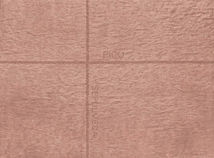 Ed Ruscha, ‘Pico - Sepulveda’, 2001, Print, Mixografía® print on handmade paper, Mixografía, Numbered, Dated