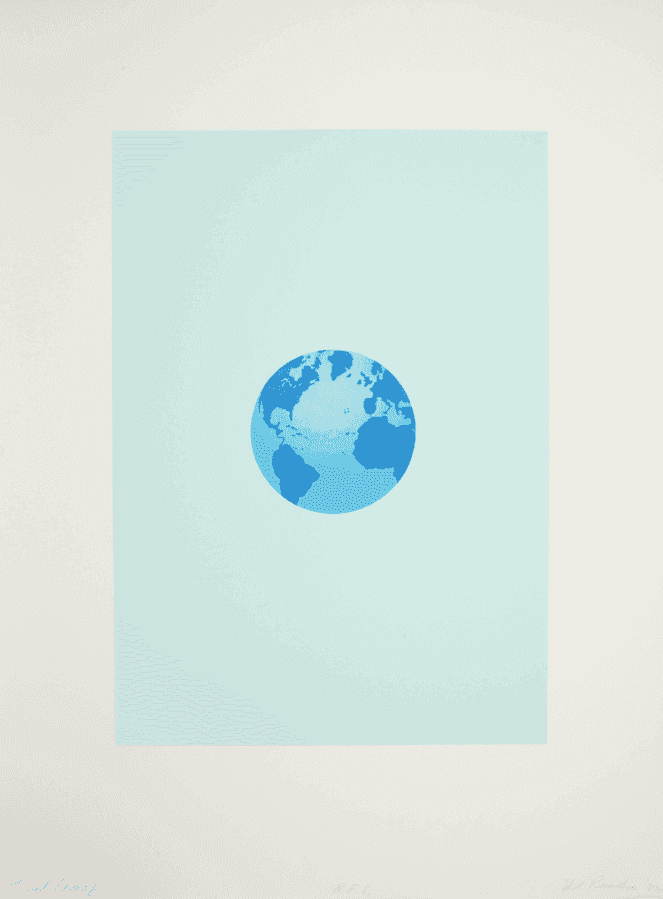 Ed Ruscha, ‘The World and its Surroundings’, 1982, Print, Lithograph on Rives BFK paper, Bernard Jacobson Ltd., Numbered, Dated