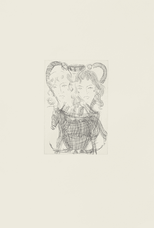Faye Wei Wei, ‘Two Princes With Shy Curls’, 2019, Print, Etching on Somerset 300gsm paper, null, 
