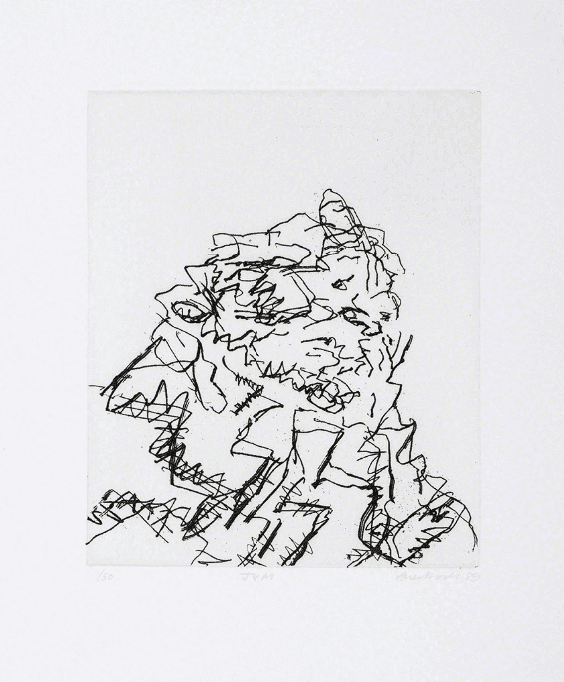 Frank Auerbach, ‘J.Y.M.’, 1989, Print, Etching, null, Numbered
