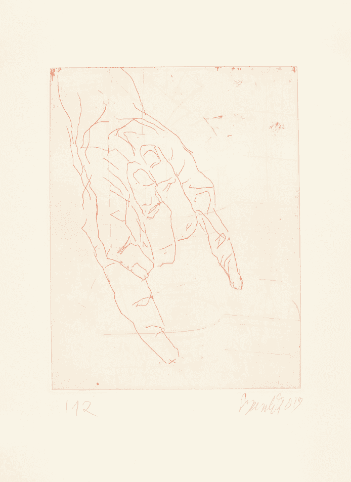 Georg Baselitz, ‘Eine Hand ist Keine Faust VI’, 2019, Print, Etching on Hahnemühle Bütten 300 gsm paper, Cristea Roberts Gallery, Numbered, Dated