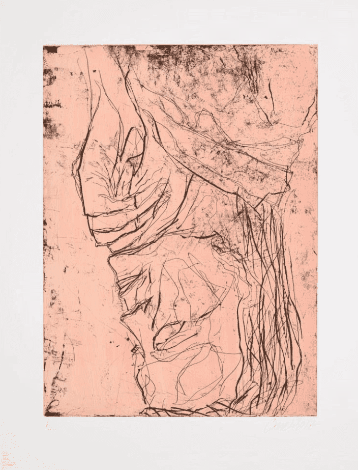 Georg Baselitz, ‘Elke IX’, 2017, Print, Line engraving and dry point on Somerset White Satin 300 gsm paper, Cristea Roberts Gallery, Numbered, Dated