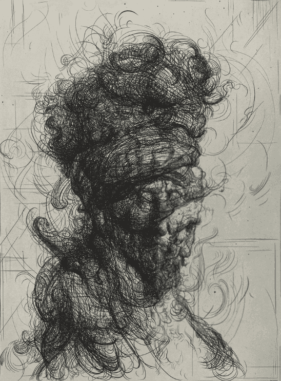Glenn Brown, ‘Plate 1’, 2017, Print, Etching with plate tone, on wove paper, Published by The Paragon Press, London, 