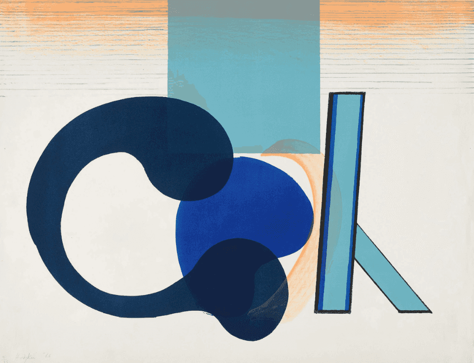 Howard Hodgkin, ‘Interior with Figure’, 1966, Print, Lithograph from four zinc plates using tusche and crayon on 250gsm BFK Rives wove paper, null, Numbered, Dated
