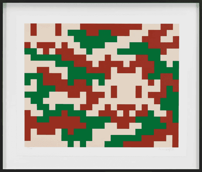 Invader, ‘Camo L-3C-M4’, 2024, Print, Screenprint in Somerset Satin Cotton, null, Numbered, Framed