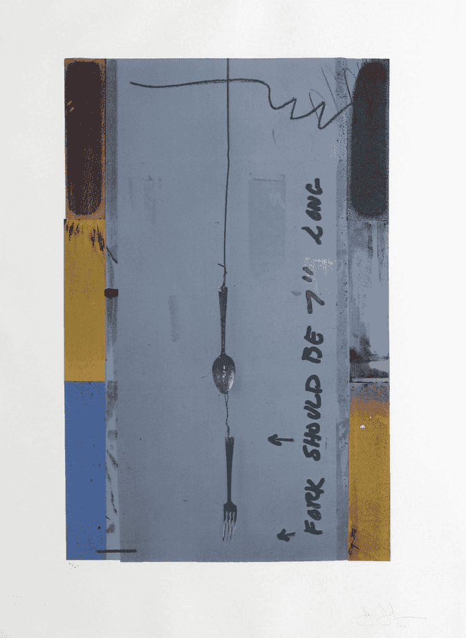 Jasper Johns, ‘Screen Piece (Fork)’, 1972, Print, Silkscreen, null, Numbered, Dated
