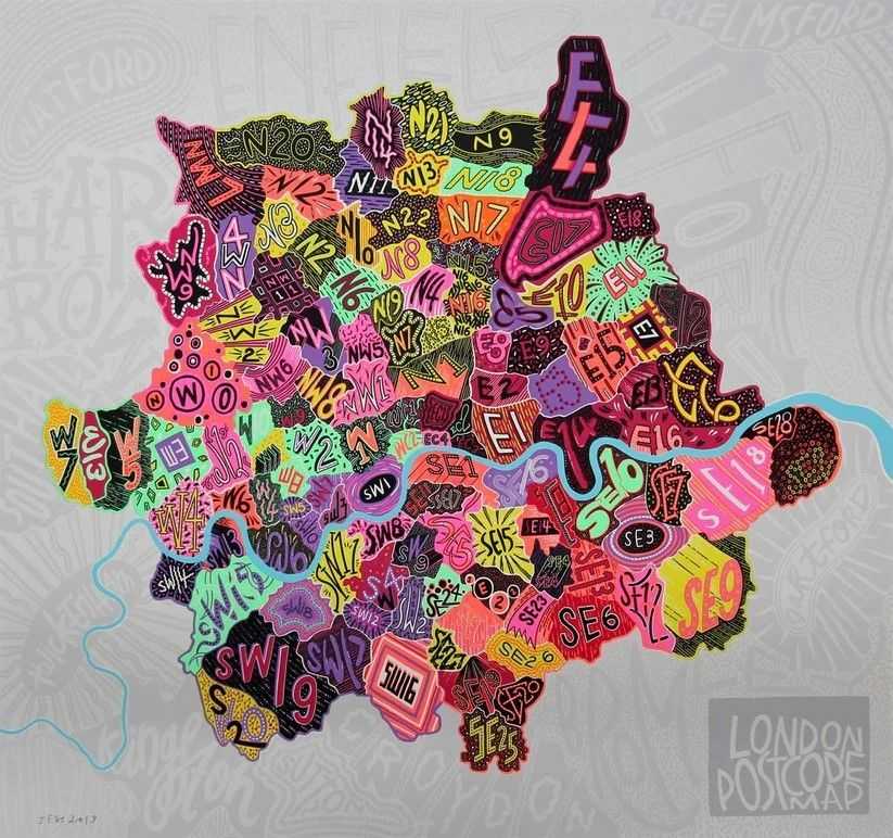 Jess Wilson, ‘London Postcode 3’, 2019, Print, 11 Colour Screenprint with Varnish Overlay on Somerset Tub Sized 410gsm Paper, null, Numbered