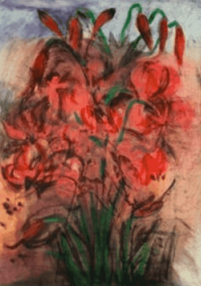 Jim Dine, ‘Red Pepper Lilies’, 1999, Print, Screenprint, etching spit-bite aquatint, power-tool abrasion, aquatint and sandpaper abrasion, null, Numbered