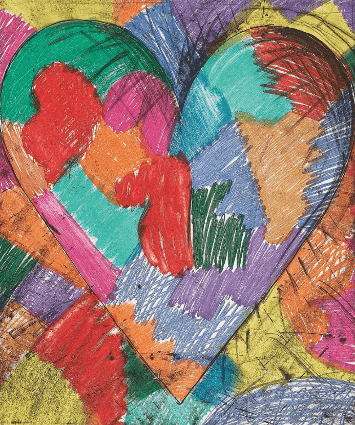 Jim Dine, ‘The Heart Called Paris Spring’, 1982, Print, Etching with drypoint in colors, on Rives BFK paper, with full margins, null, Numbered, Dated